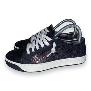 Johnston & Murphy Animal Print Casual Sneakers Purple / Black  Women’s 7